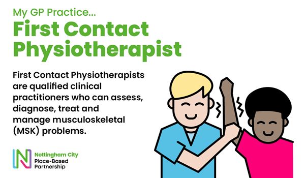 First Contact Physiotherapists are qualified clinical practitioners who can assess diagnose, treat and manage musculoskeletal problems