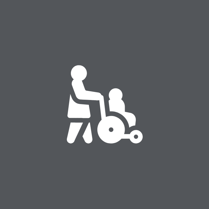 carer and person in a wheelchair